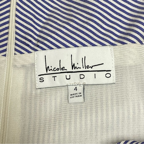 Nicole Miller Embroidered Striped Dress - Picture 7 of 7